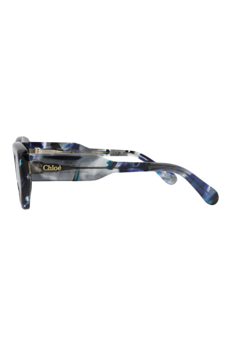 Novelty 52mm Cat Eye Sunglasses, Alternate, color, BLUE BLUE GREY