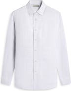 Bugatchi Julian Windowpane Linen Blend Button-Up Shirt