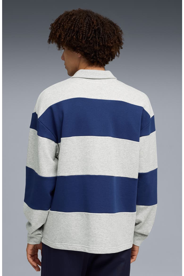 Lifestyle Crew Oversize Cotton Blend Polo, Alternate, color, BLUE JEWEL