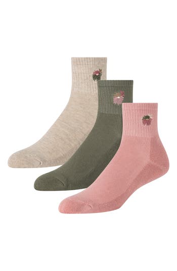 Ted Baker Assorted 3-pack Crew Socks In Pink