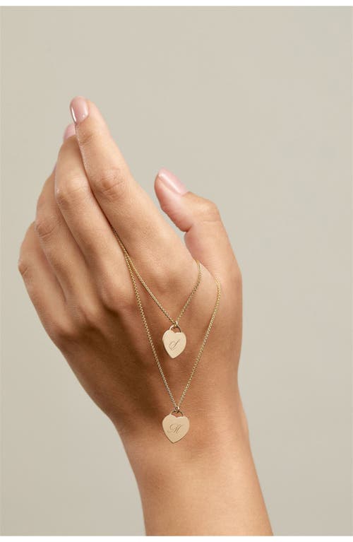 Set & Stones Alice Initial Heart Pendant Necklace In Gold