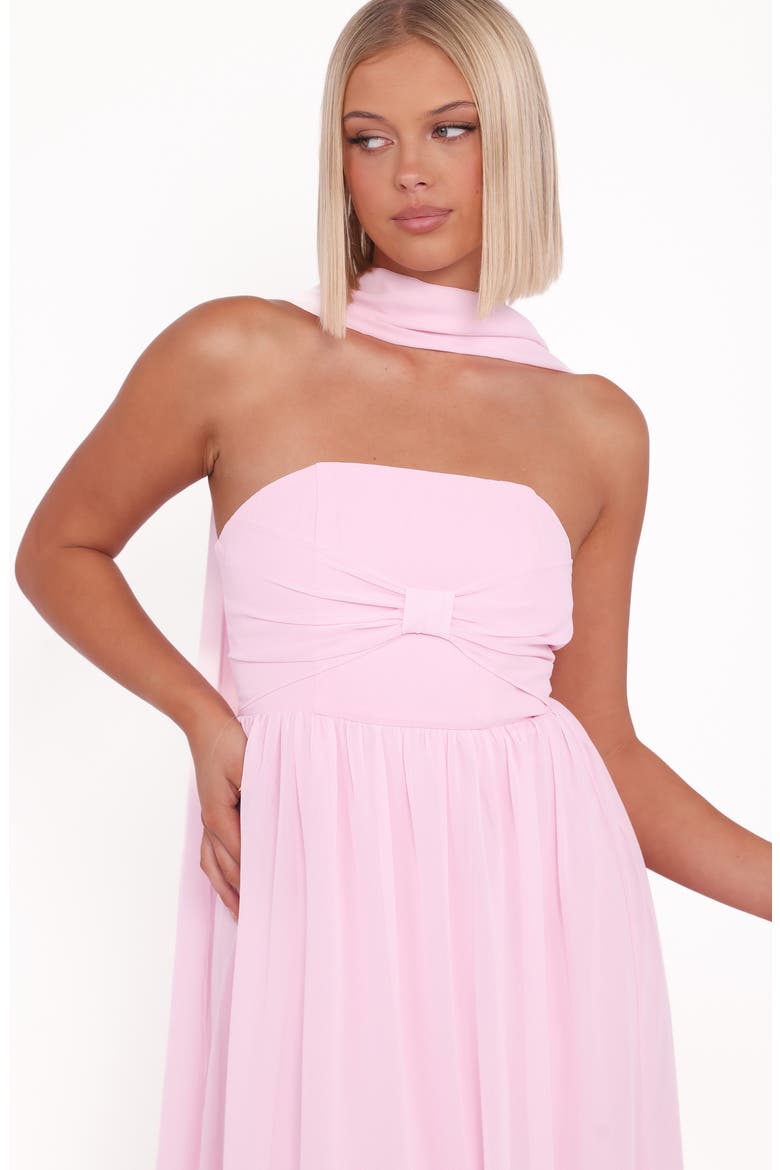 Celestria Strapless Chiffon Cocktail Dress, Alternate, color, PINK