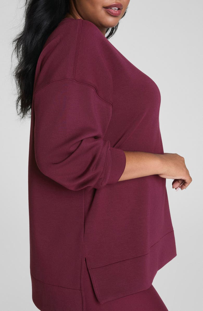 SPANX<sup>®</sup> AirEssentials Crewneck Sweatshirt, Alternate, color, Plum Berry