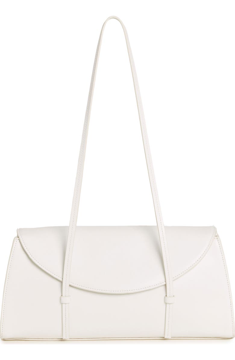 Reformation Elena Leather Shoulder Bag, Main, color, White Leather
