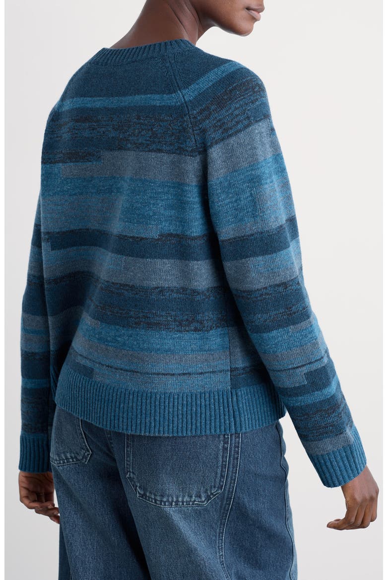 Shore Dock Stripe Lambswool Blend Crewneck Sweater, Alternate, color, KNIT FOREPEAKS GALLEY MIX