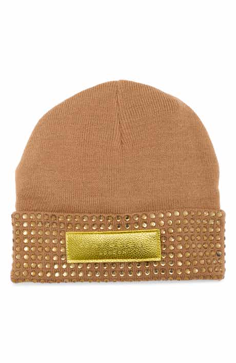 Kurt Geiger London Logo Patch Crystal Cuff Beanie