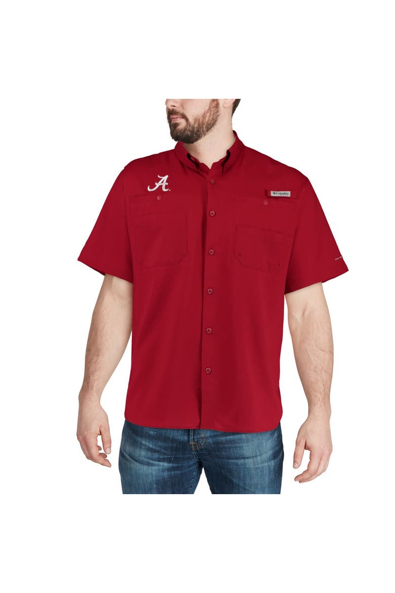 Men's Columbia Crimson Alabama Crimson Tide PFG Tamiami Shirt, Alternate, color, Crimson