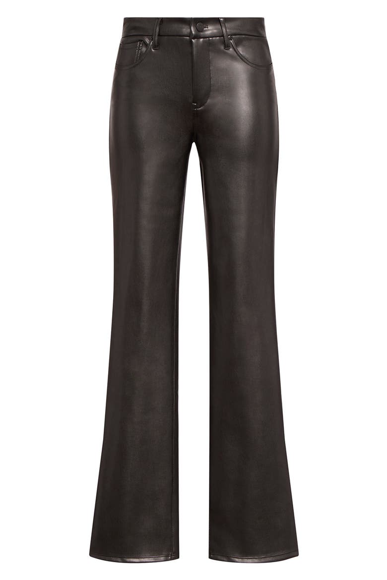 Marilyn Straight Leg Faux Leather Pants, Main, color, BLACK