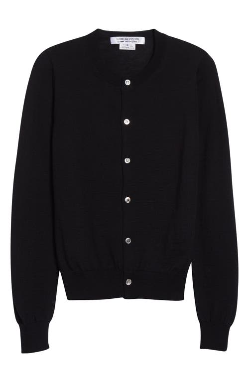 Comme Des Garçons Long-sleeved Cardigan In Black