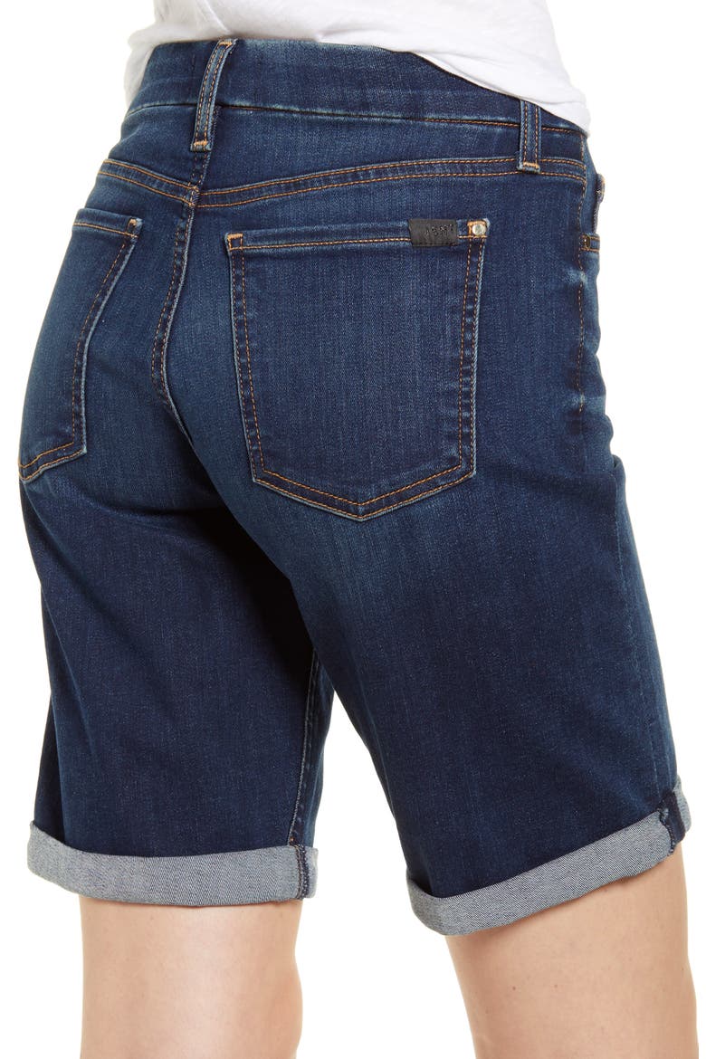 JEN7 High Waist Denim Bermuda Shorts, Alternate, color, PROVIDENCE