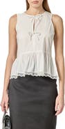 English Factory Sleeveless Peplum Top