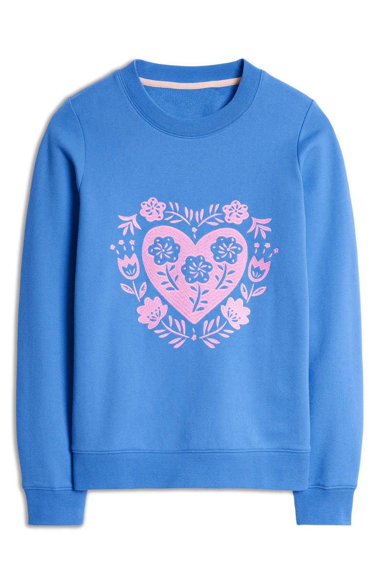 Boden Hannah Embroidered Cotton Graphic Sweatshirt, Alternate, color,