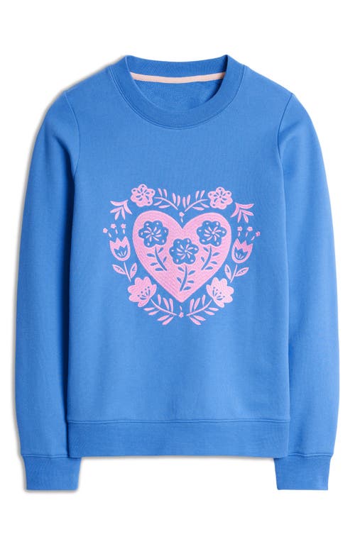 BODEN BODEN HANNAH EMBROIDERED COTTON GRAPHIC SWEATSHIRT