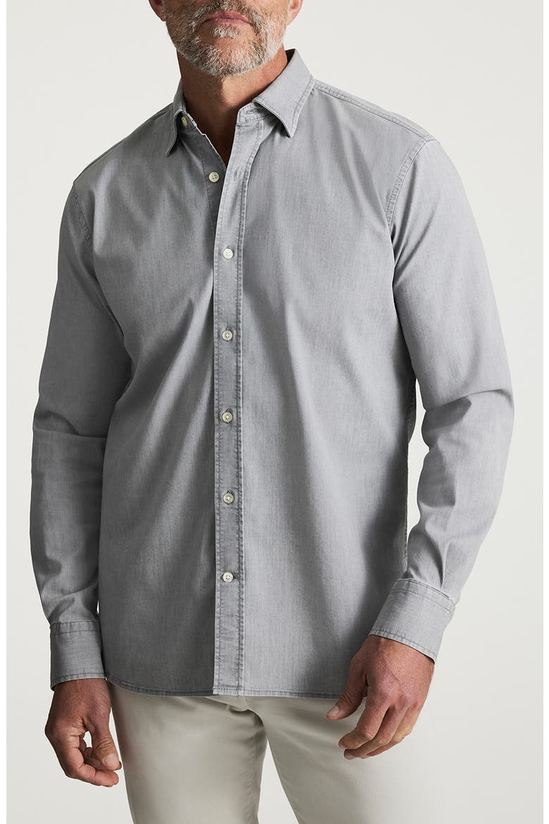 Denim Button-Up Shirt, Main, color, GREY INDIGO
