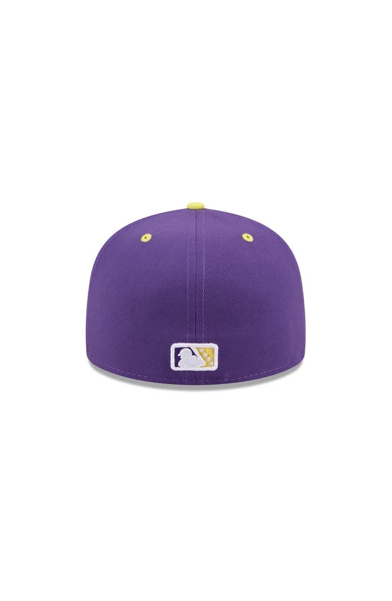 New Era Men's New Era Purple Hartford Yard Goats Theme Nights 59FIFTY Fitted Hat, Alternate, color, Purple