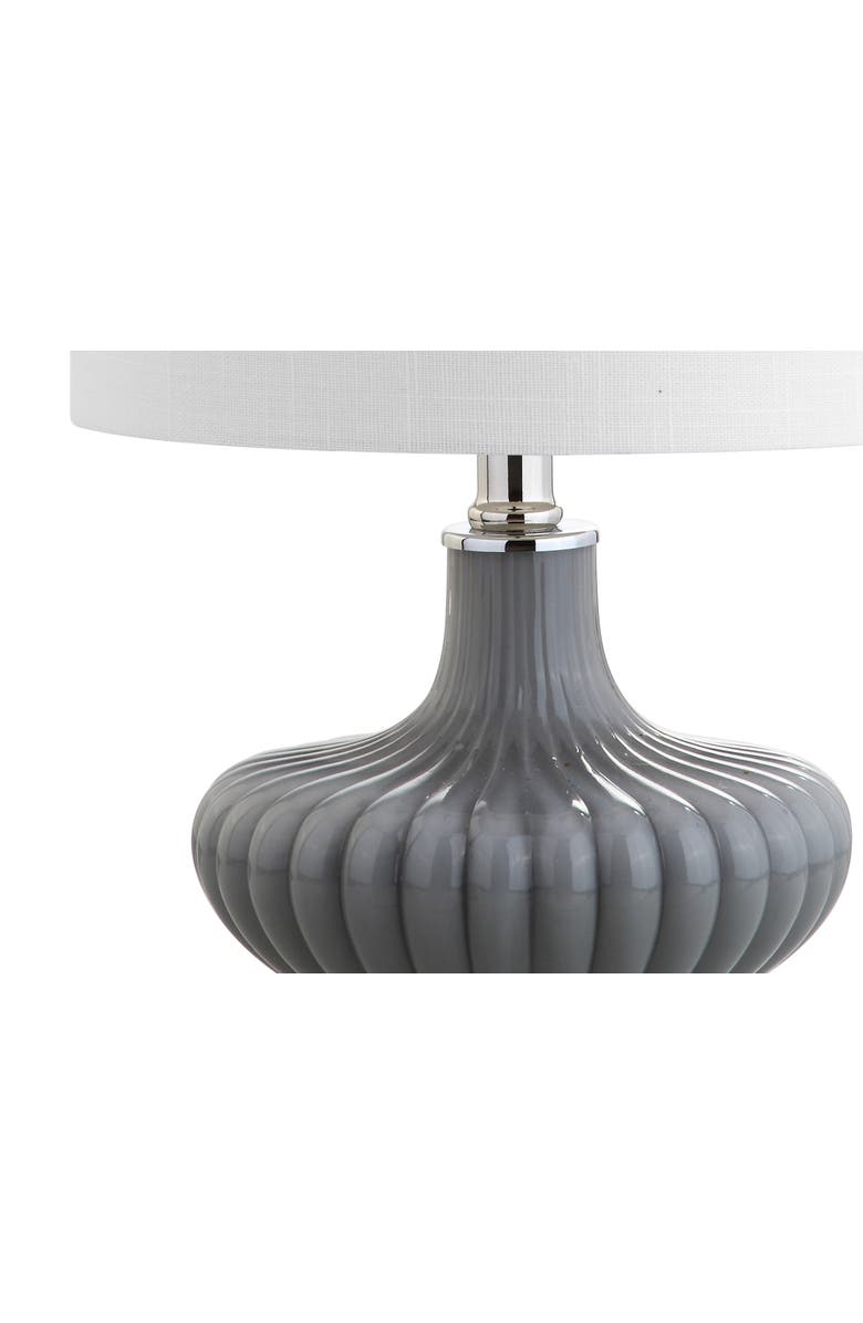 JONATHAN Y Kamille Glass and Lucite LED Table Lamp, Alternate, color, Gray/Clear