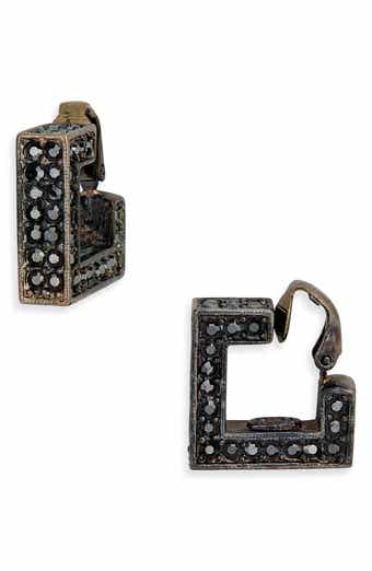 Kenneth Jay Lane Pavé Square Clip-On Earrings