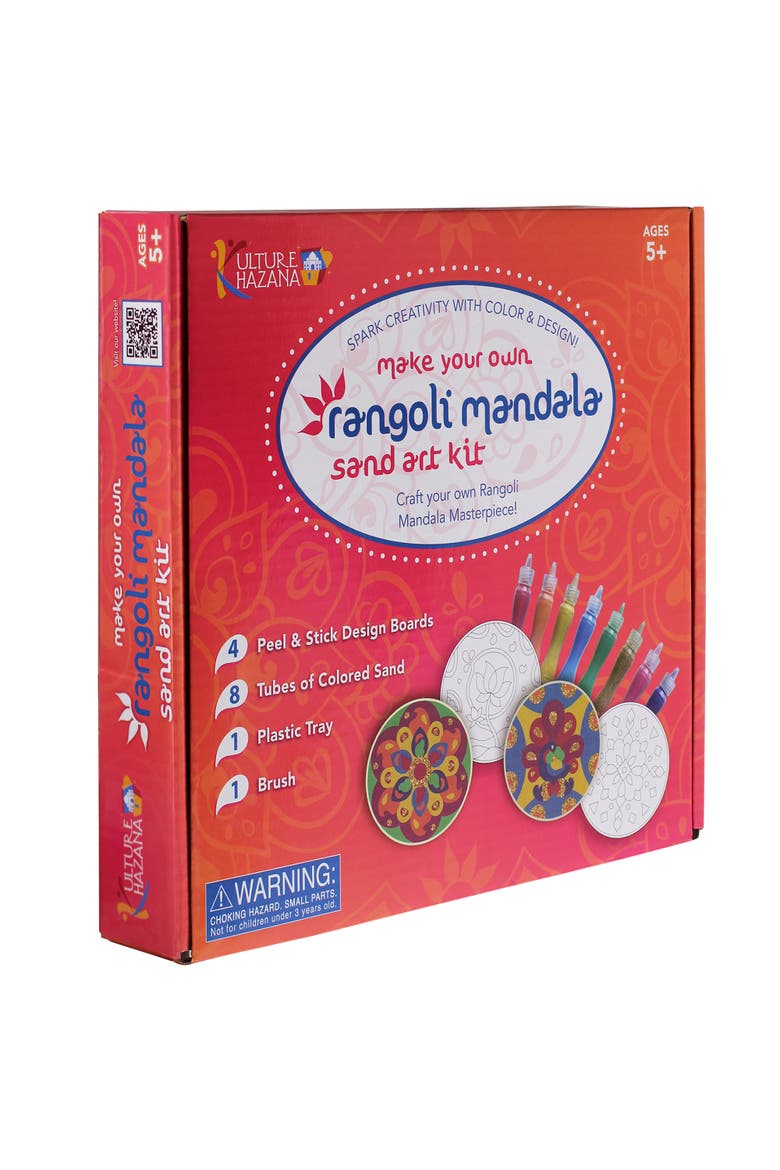 Make Your Own Rangoli Mandala Sand Art Kit, Main, color, Multicolored