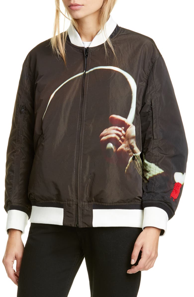 Undercover Suspiria Reversible Bomber Jacket, Alternate, color, 