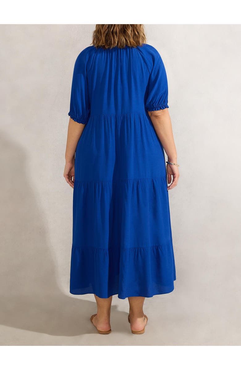 Live Unlimited Tiered V-Neck Midaxi Dress, Alternate, color, Blue