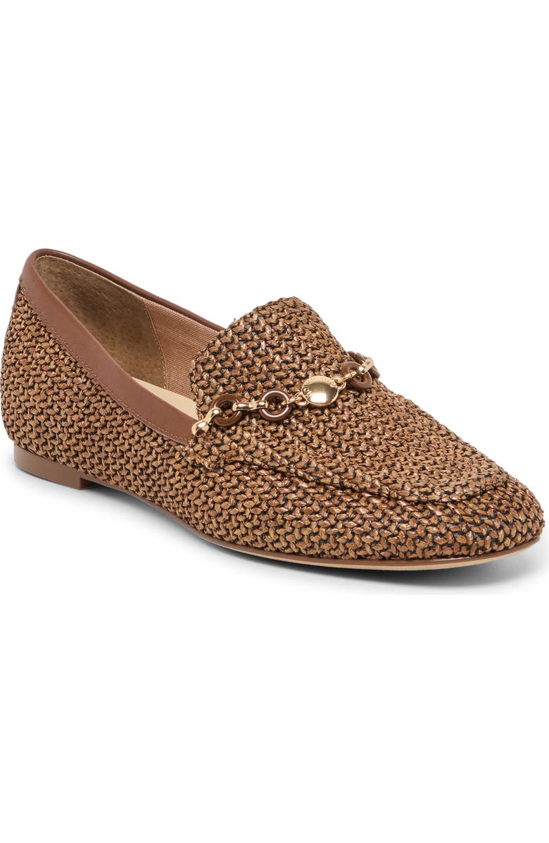 Dolce Vita Kiala Embellished Raffia Loafer, Main, color, Chocolate Raffia