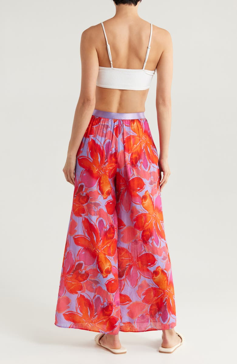 Hutch Floral Cover-Up Pants, Alternate, color, Watercolor Gardenia