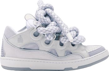 Curb Sneakers In Leather With Snake Laces For Women