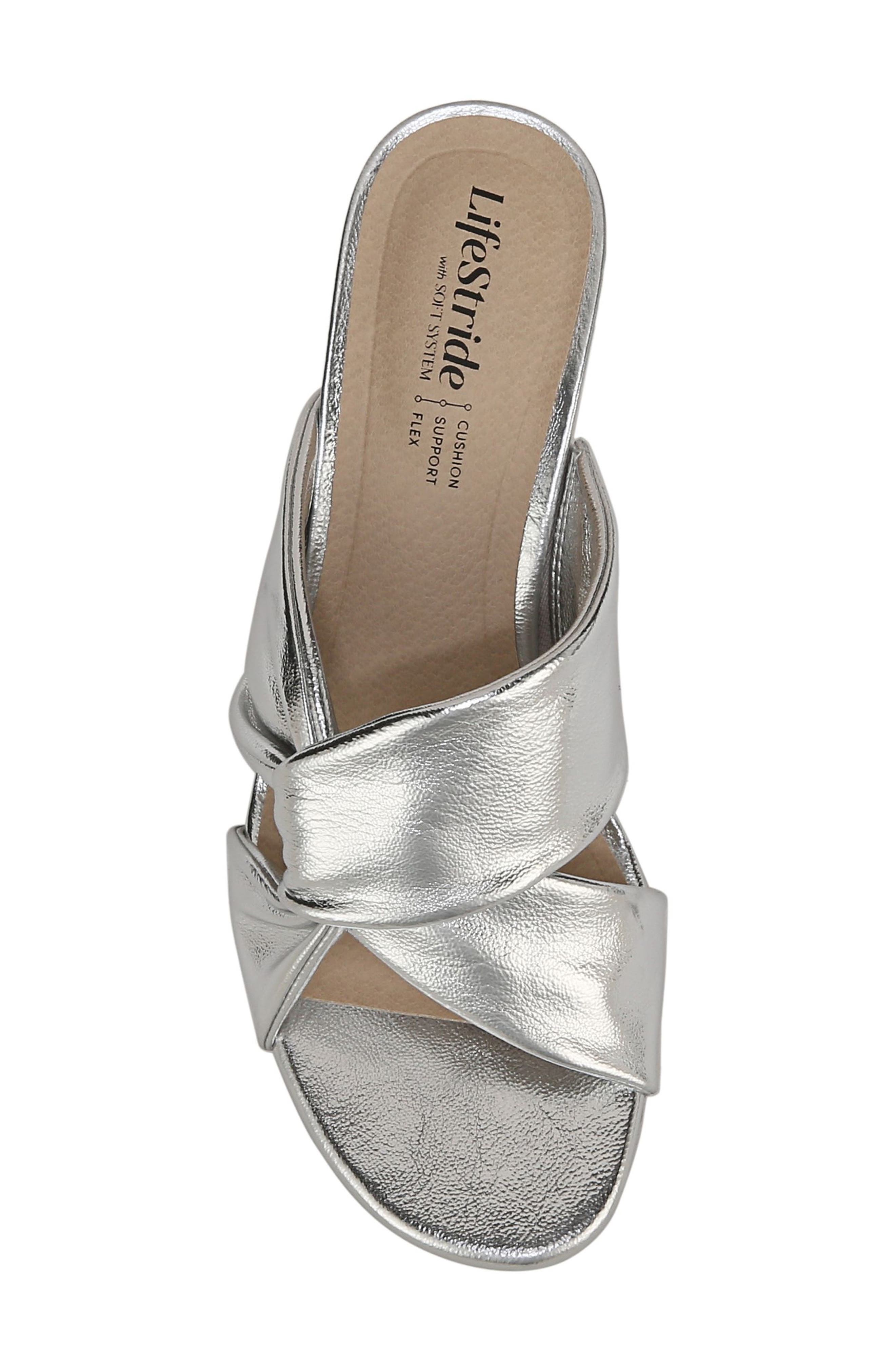 LifeStride Nori Sandal - Wide Width Available, Alternate, color, Silver
