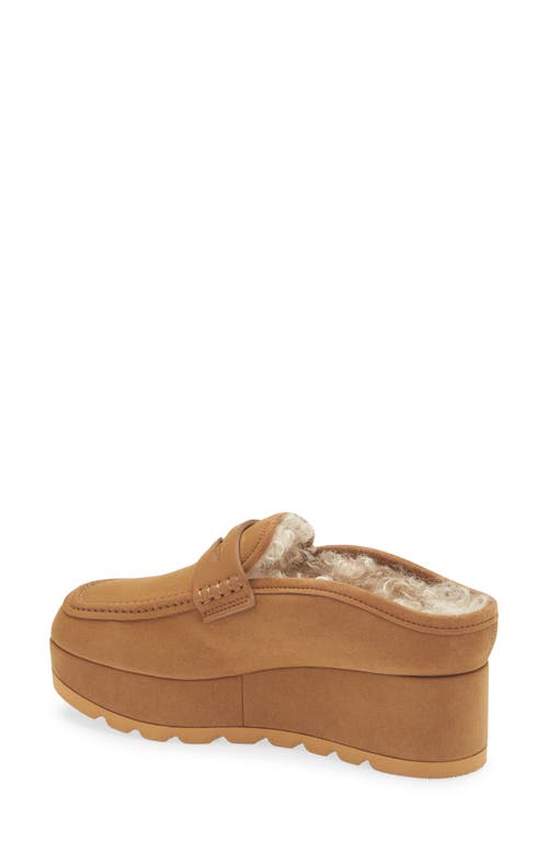 Stella Mccartney Sneak-elyse Platform Loafer Slippers Pecan In Brown