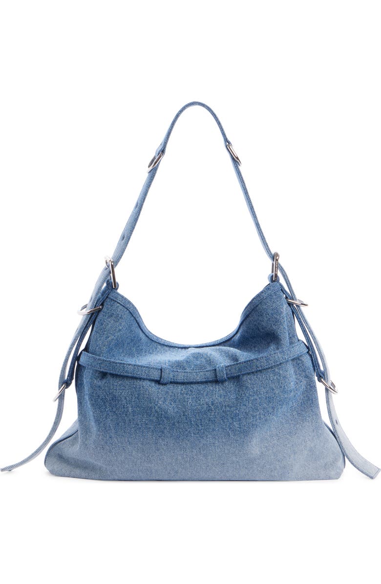Givenchy Medium Voyou Faded Denim Hobo Bag, Alternate, color,