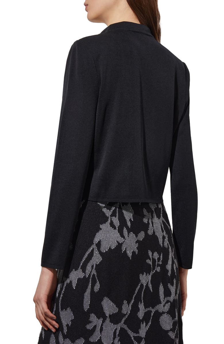 Ming Wang Knit Moto Jacket, Alternate, color, Black