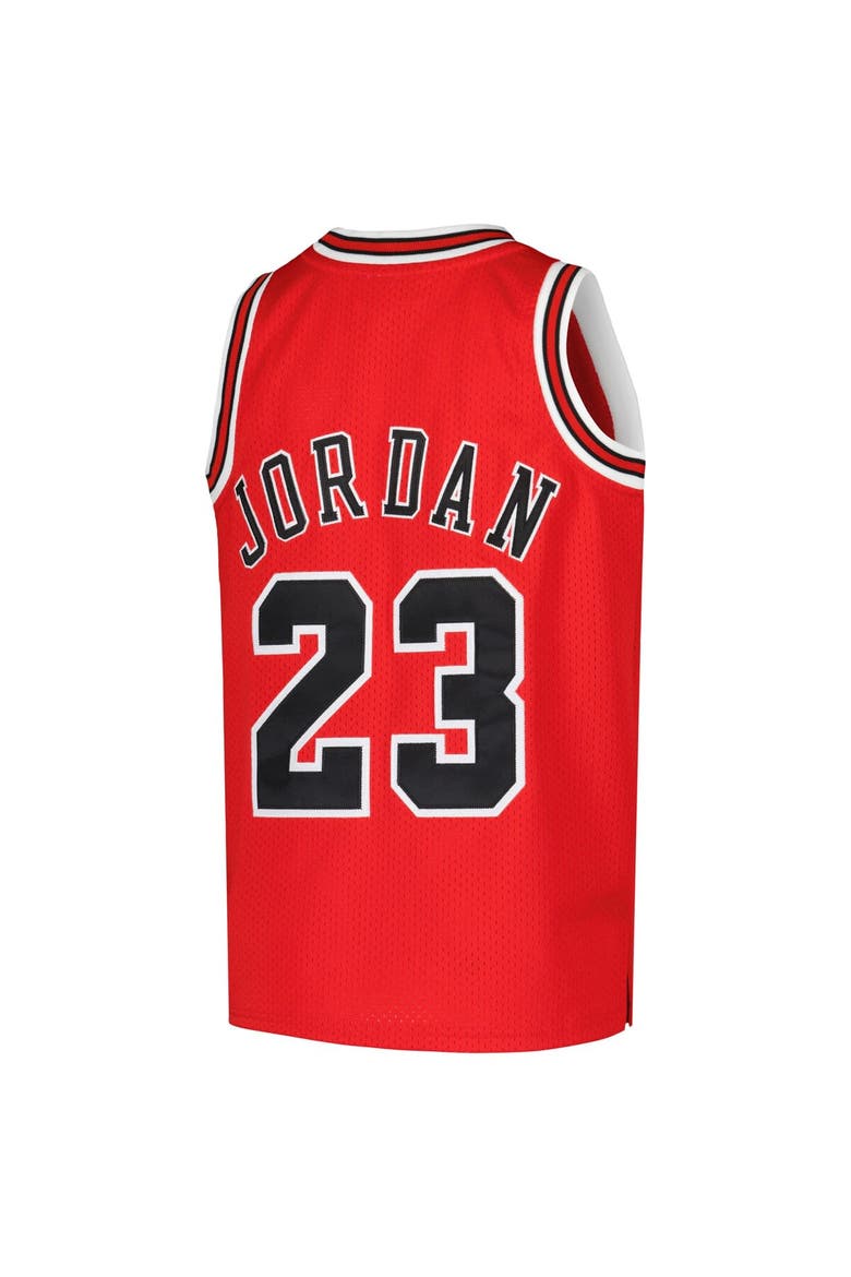 Youth Mitchell & Ness Michael Jordan Red Chicago Bulls Hardwood Classics 1997/98 Authentic Jersey, Alternate, color, Red