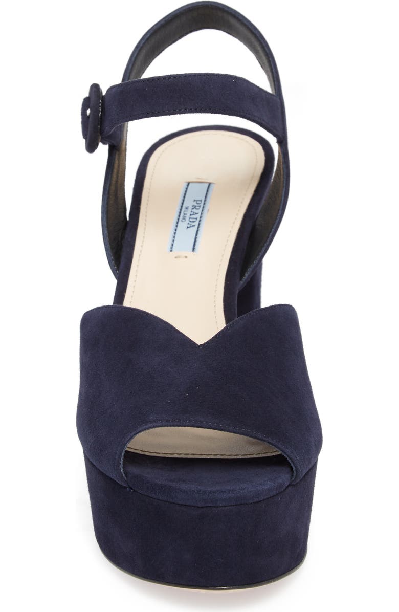 Prada Quarter Strap Platform Sandal, Alternate, color,