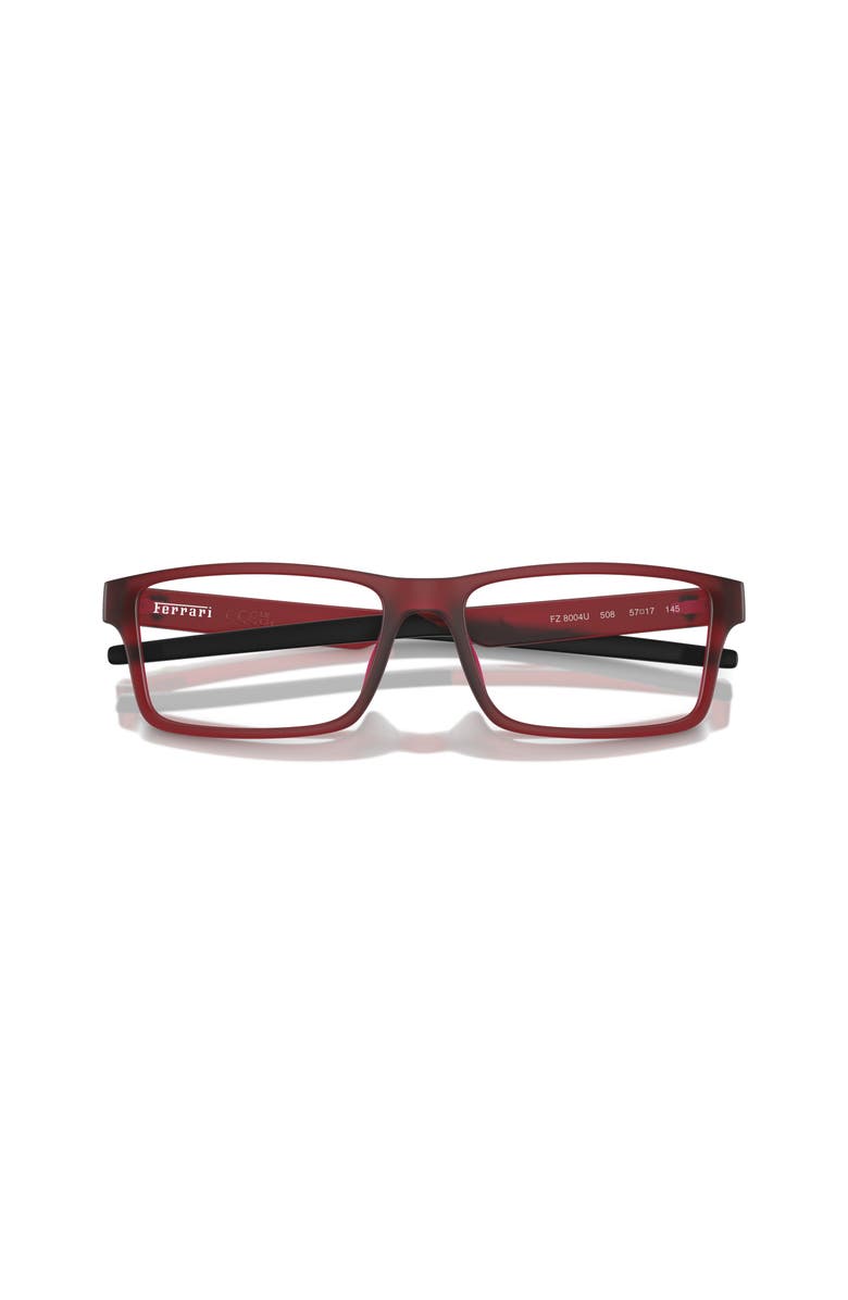 Scuderia Ferrari 57mm Rectangle optical glasses, Alternate, color, Red