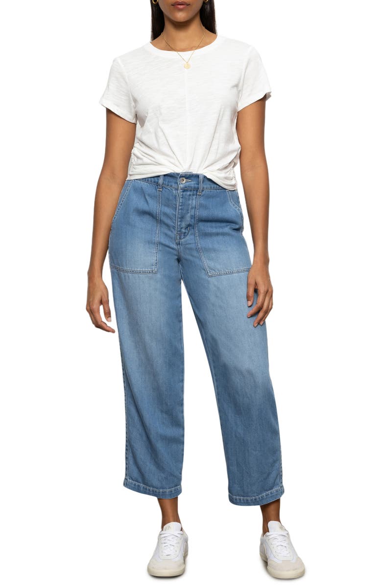 Sanctuary Cruiser High Waist Ankle Denim Chinos, Alternate, color, 