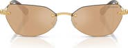 Swarovski 58mm Mirrored Irregular Sunglasses
