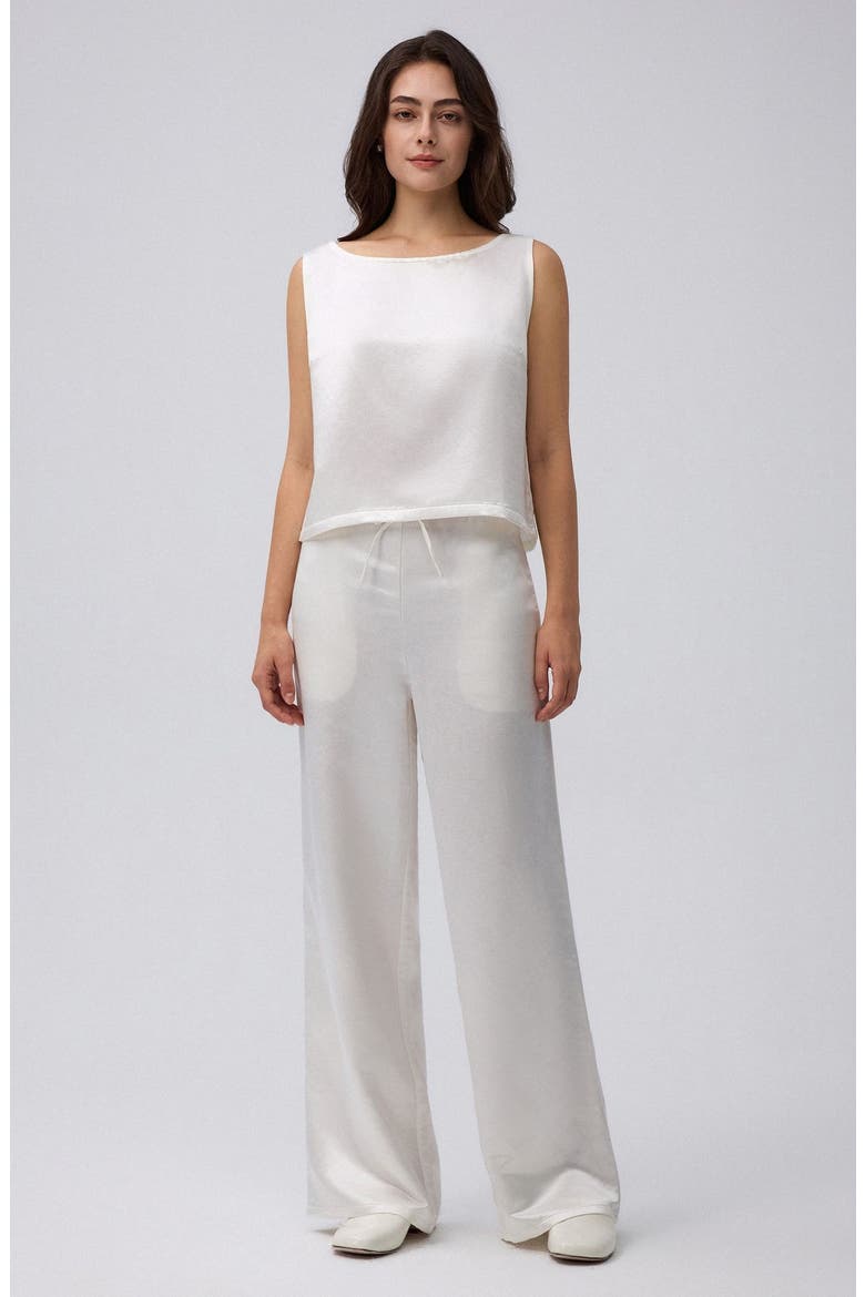Aven Wide Leg Pants, Alternate, color, White Pearl