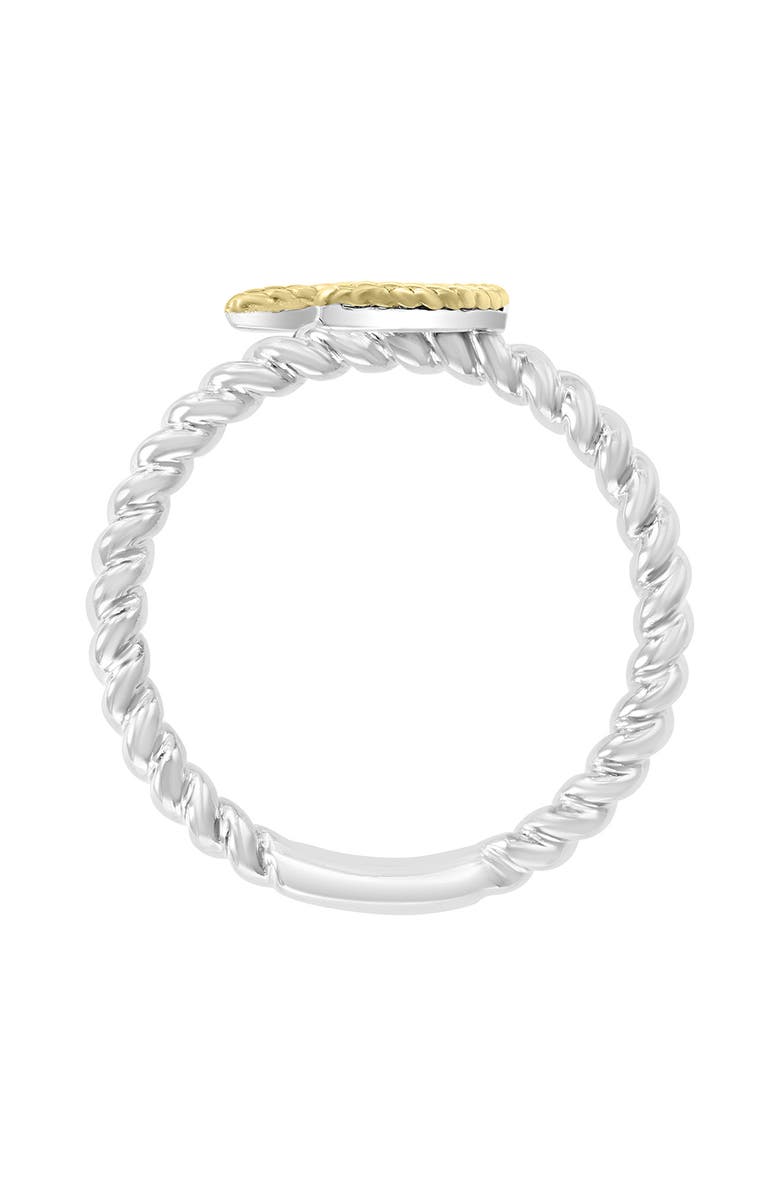 EFFY Two-Tone Moon Diamond Ring - Size 7 - 0.06ctw, Alternate, color, 