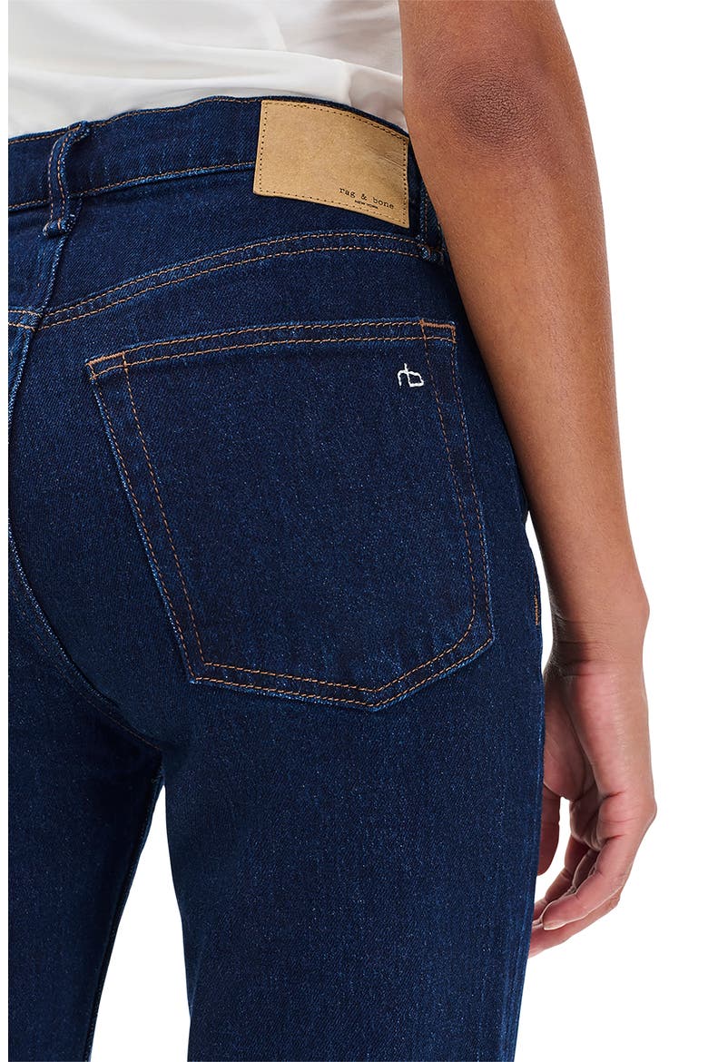 Harlow Mid Rise Ankle Straight Leg Jeans, Alternate, color, DARK RINSE
