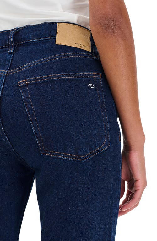 Rag & Bone Harlow High Waist Straight Leg Jeans In Blue