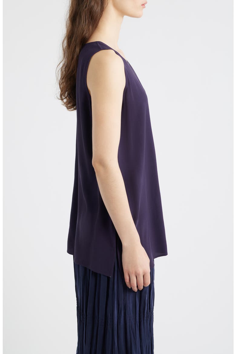 Sleeveless Silk Tunic Top, Alternate, color, AUBERGINE