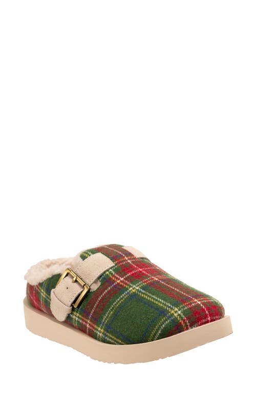 Revitalign Gift Plaid Faux Shearling Lined Slipper In Metallic