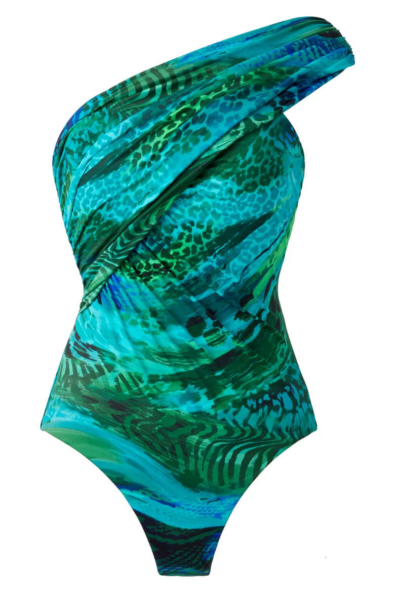 Margarita Goddess Convertible Strap One-Piece Swimsuit, Alternate, color, BLUE MULTI