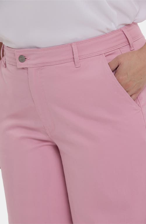 Nydj Mona High Waist Ankle Wide Leg Trouser Jeans In Pink Nectar