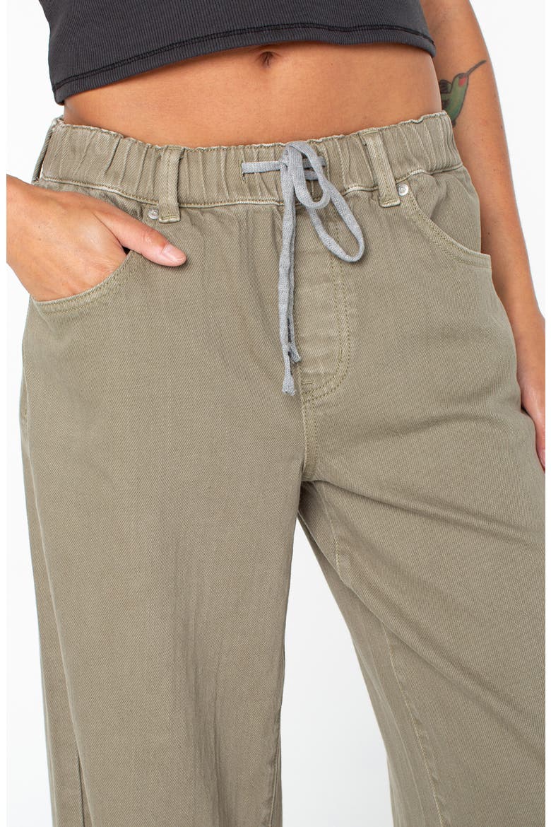 Finley Wide Leg Drawstring Jeans, Alternate, color, VETIVER