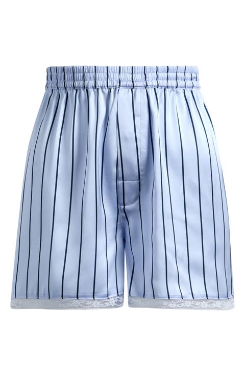 Woven Shine Lace Boxer Shorts (Regular & Plus)