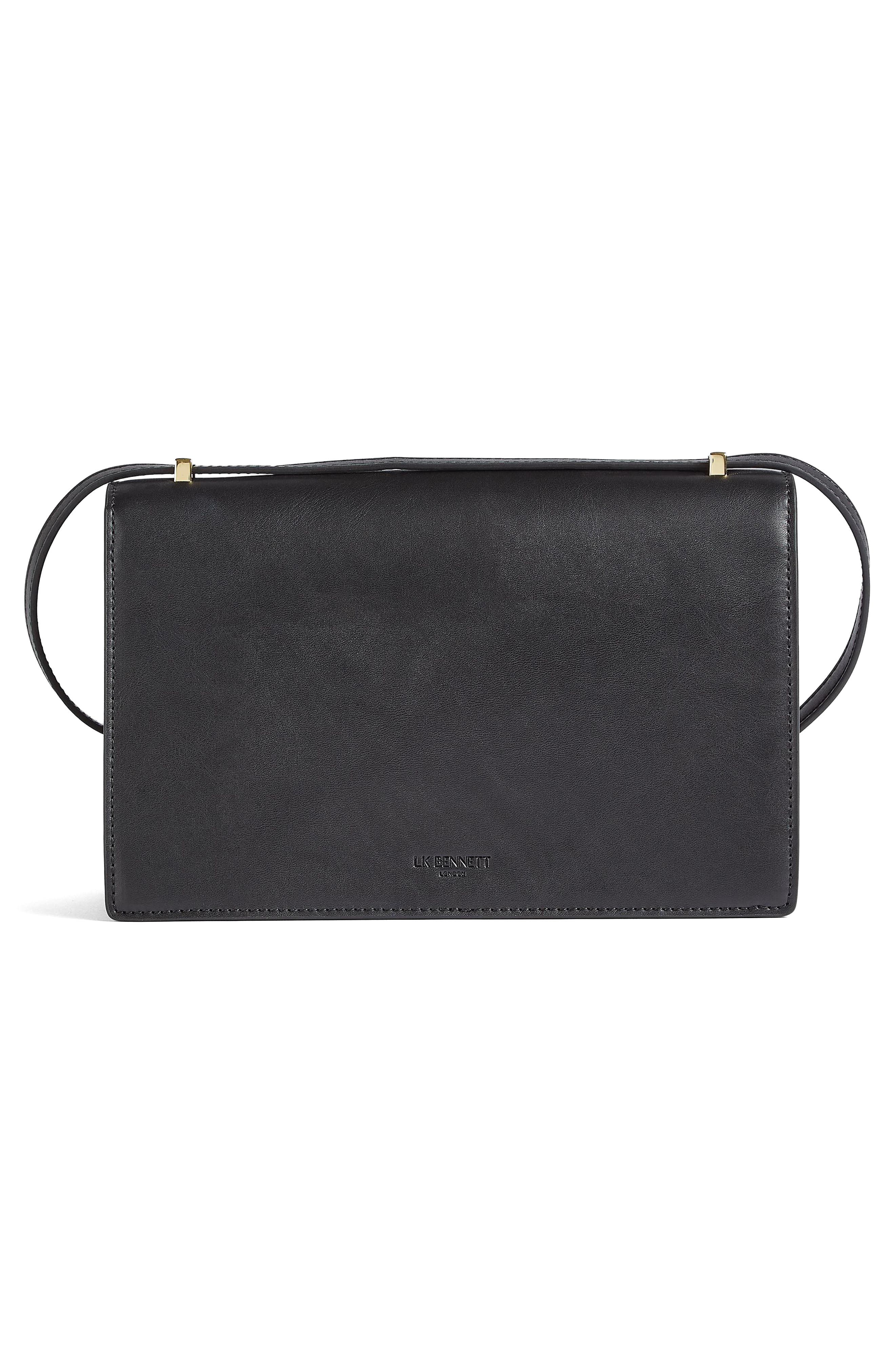 LK Bennett Ottie Structured Crossbody Bag, Alternate, color, Black
