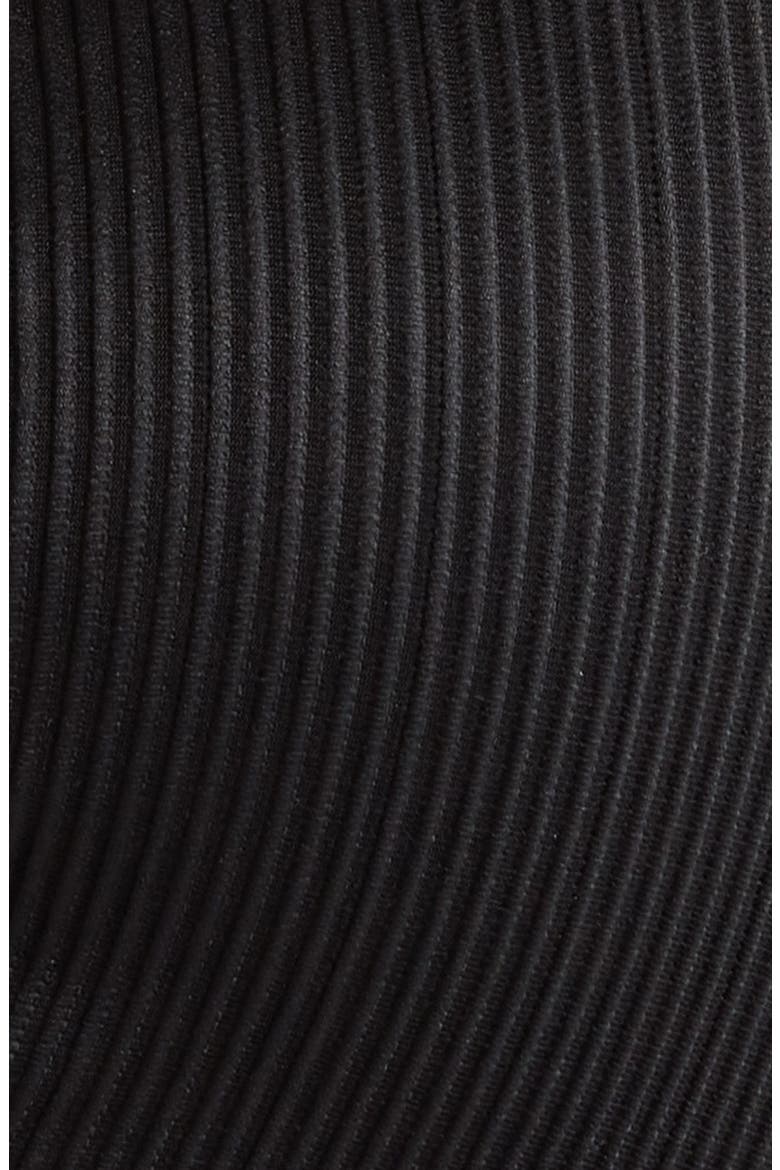 Ribbed Ring Detail Bikini Top, Alternate, color, BLACK
