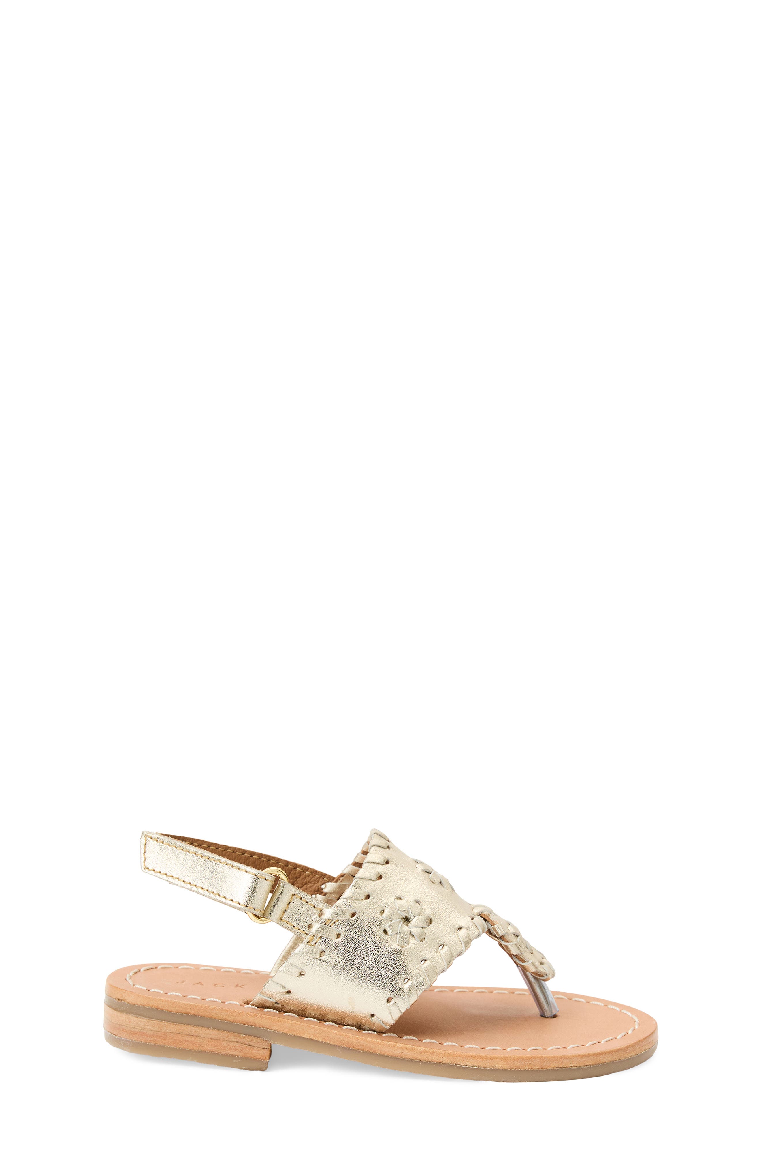 Jack Rogers Kids' Jacks Slingback Sandal, Alternate, color, Platinum