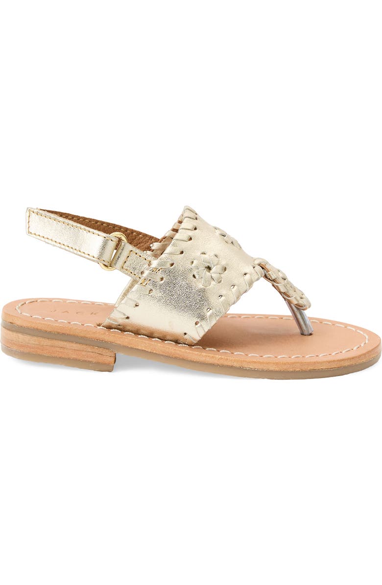 Jack Rogers Kids' Jacks Slingback Sandal, Alternate, color, Platinum